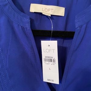 Loft pullover blouse with detailed stitching